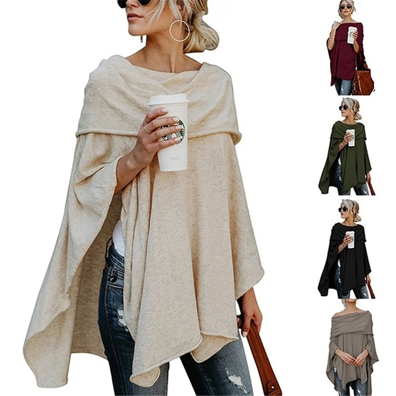 

T Shirt Women Solid Long Sleeve Irregular Shirts Loose Pullover Tops Casual Asymmetrial Hem T Shirt For Lady Female T-shirt