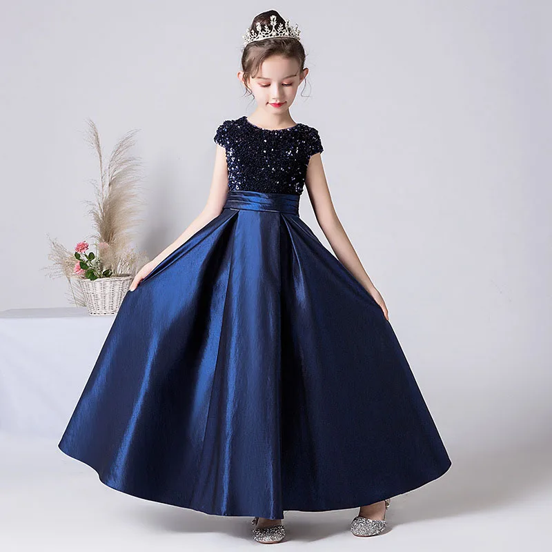 Children's piano dress sequins dance dress princess dress dress dress dress girls presided over the performance dress autumn