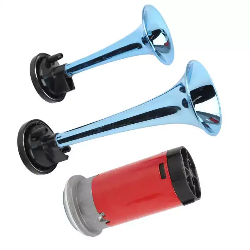 Car Dual Trumpet 530/680Hz Air Horn Kit with Compressor for Yacht for SUV for Truck enlarge