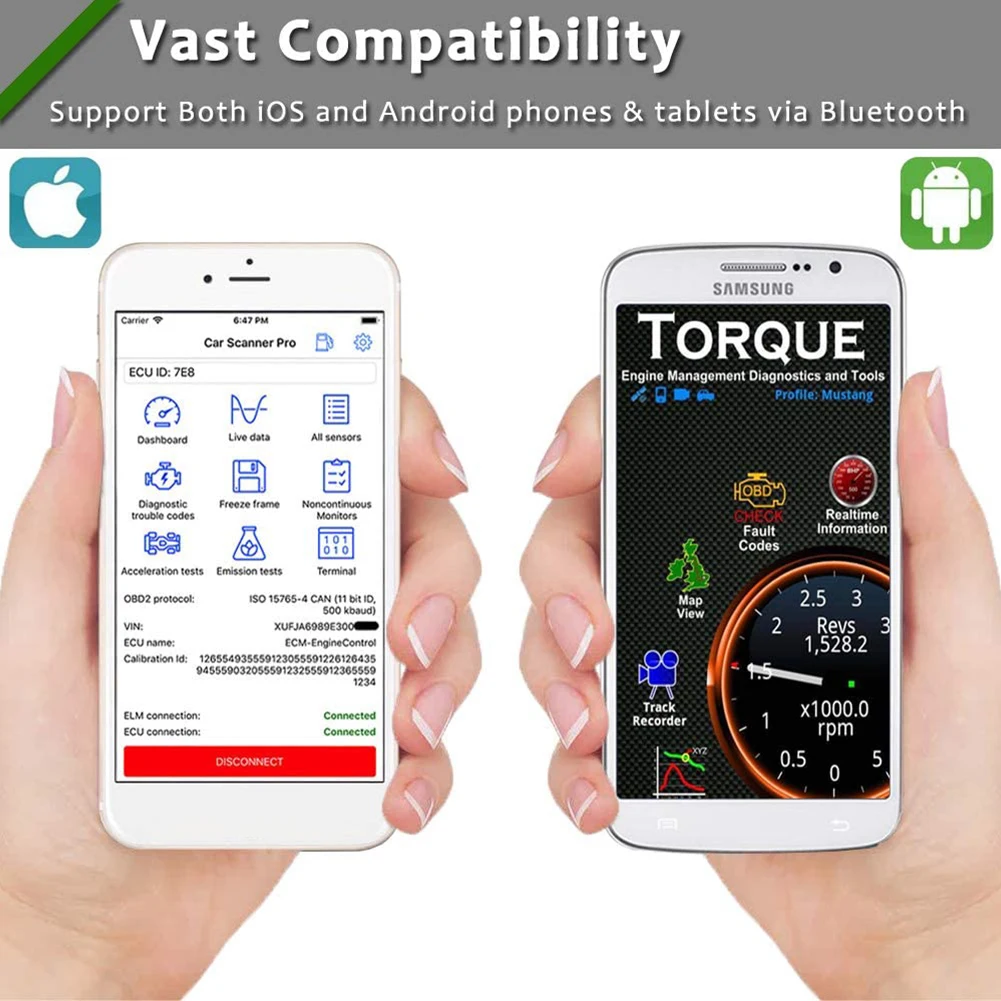 ELM327 V1.5 OBD2 сканер Bluetooth 4 0 автомобильный диагностический инструмент OBDII
