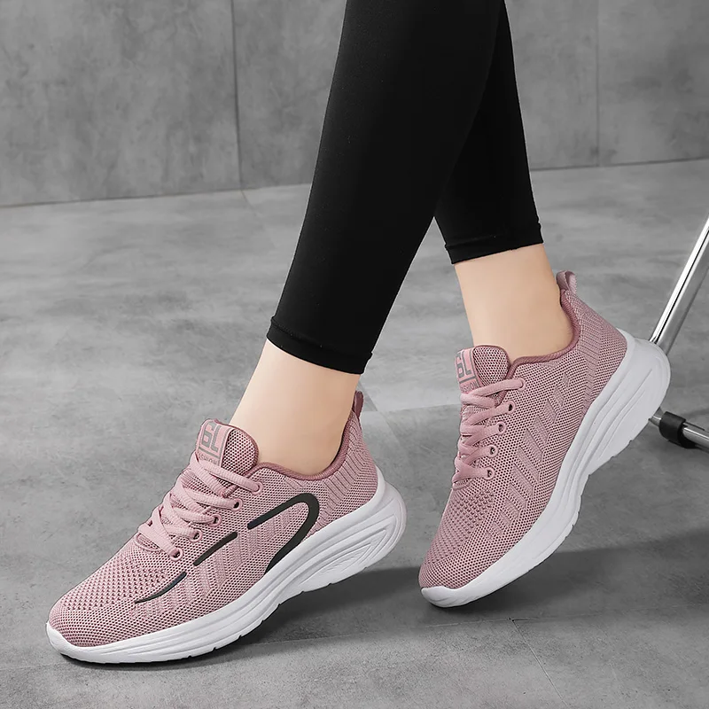

Women Sneakers Running Shoes Ladies Sports Athletic Female Footwear Tennis Trainers Fly Knitting Lighweight Plus Size