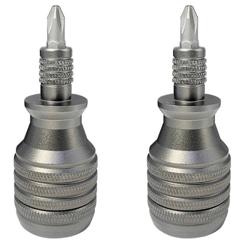 

2X 7 In 1 Mini Screwdriver Titanium Screwdriver 1/4 Inch Magnetic Phillips Torx Screw Driver Bit Kit Home Repair Tools