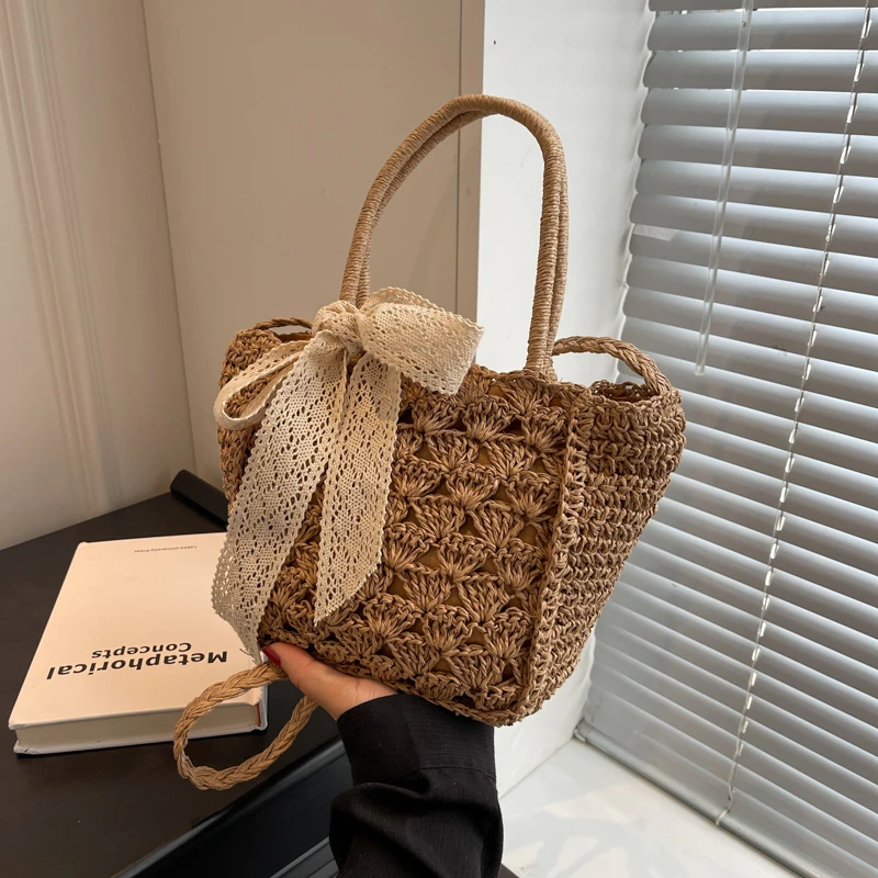

Женские сумки 2023, модная сумка через плечо, роскошная дизайнерская Универсальная женская сумка для отдыха, летняя плетеная пляжная Дорожная сумка из травы