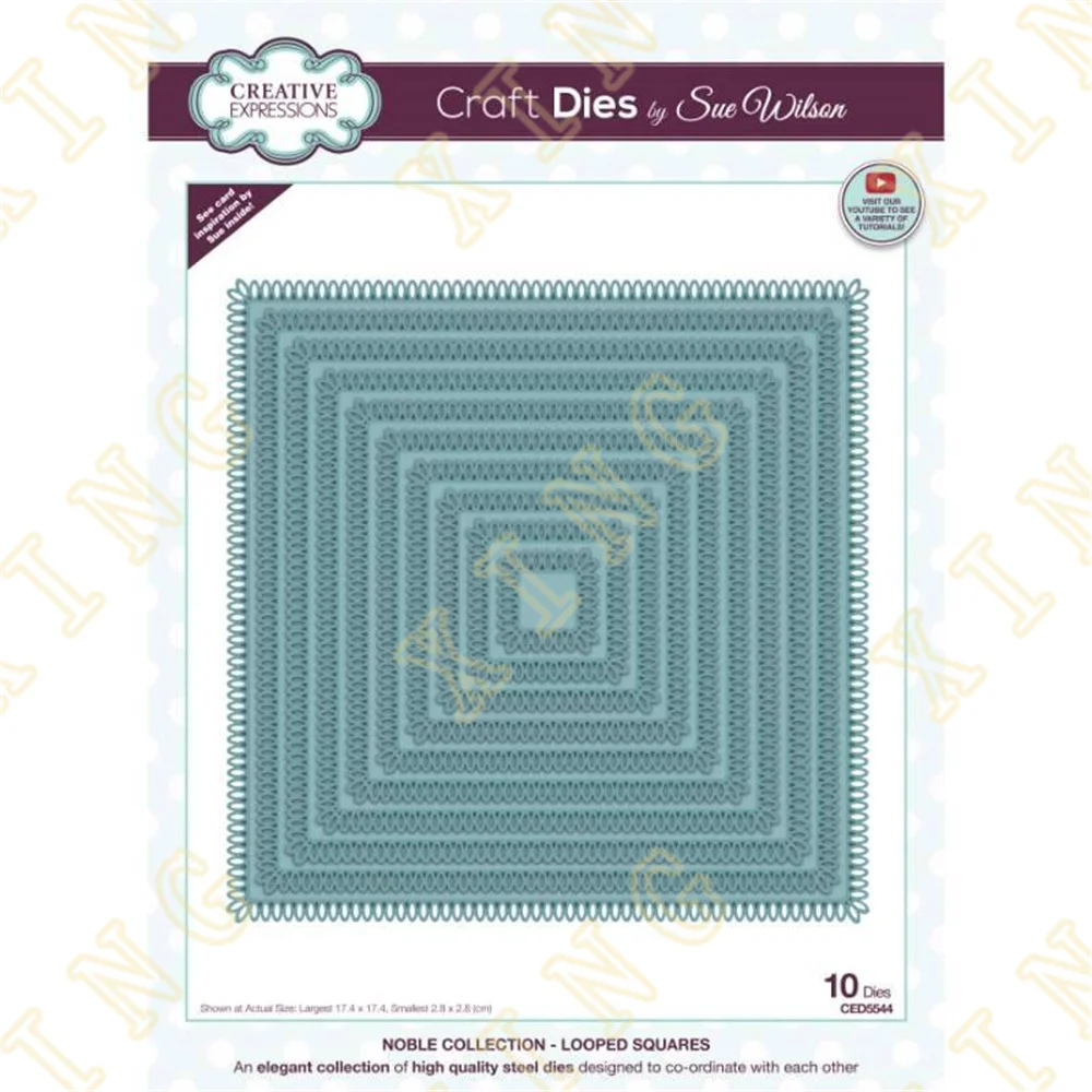 

Newewt Looped Squares Metal Cutting Dies for Diy Scrapbooking Crafts Dies Cut Maker Photo Album Template Handmade Decoration