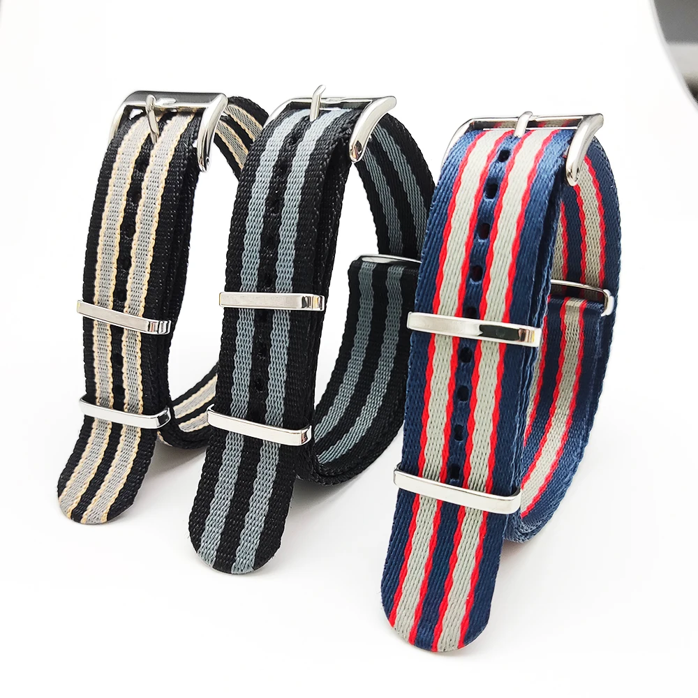

20MM Color Watch Band Nylon Straps Watch Accessories High Quality Canvas Watchbands Wristband Bracelet Watchbands