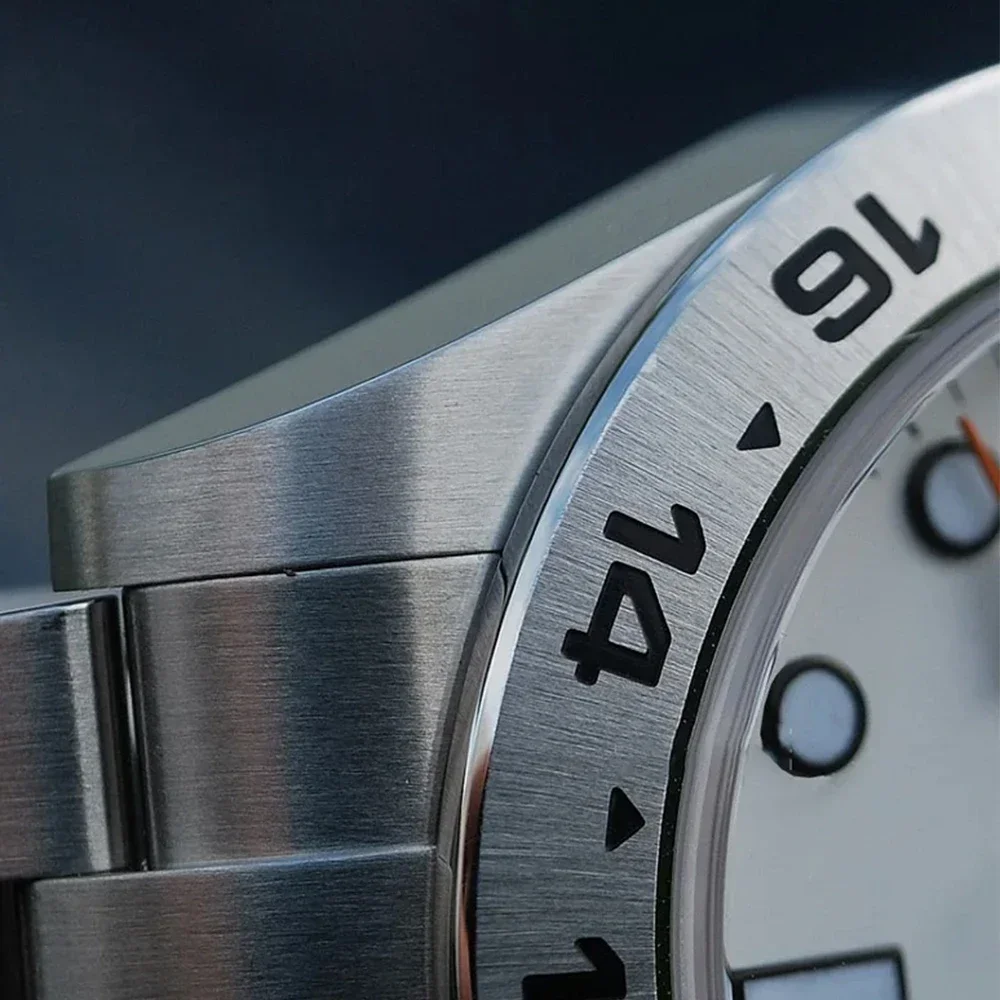 Наручные мужские часы NH34 GMT Luxur автоматические механические водонепроницаемые из