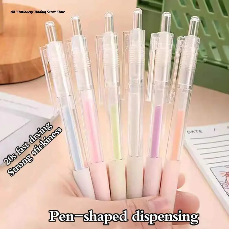 

Dispensing Solid Glue Stick Pen Press Pen Scrapbook Quick-Drying Glue Pen High Viscosity Glue Handmade Account Stationery Supply