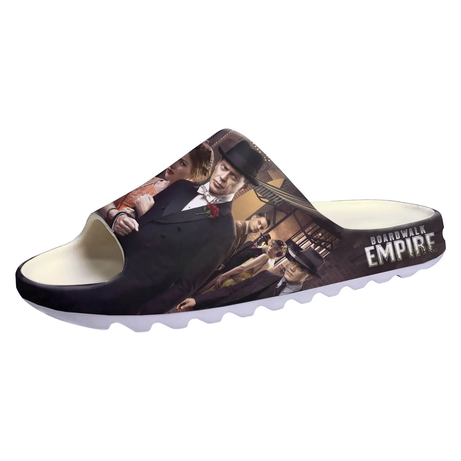 

Boardwalk Empire Soft Sole Sllipers Home Clogs Nucky Thompson Step On Water Shoes Mens Womens Teenager Step in Custom Sandals