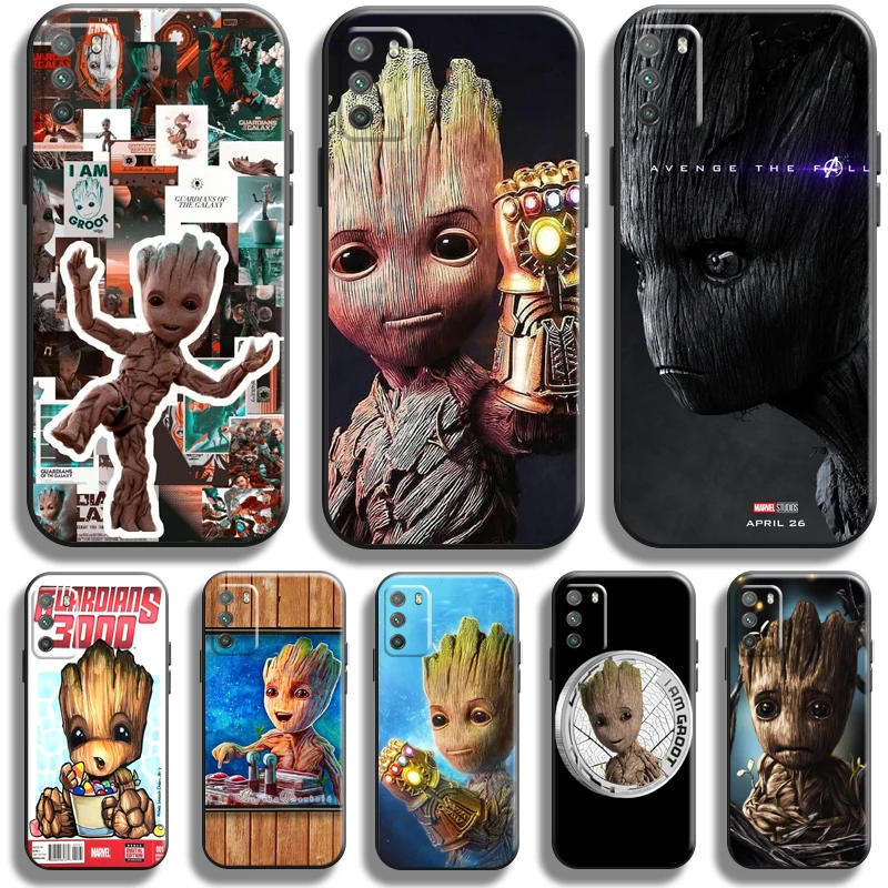 

Marvel Groot Case For Xiaomi Poco M3 M3 PRO 5G POCO X3 X3 Pro X3 F3 GT Phone Case Silicone Cover Back Funda Liquid Silicon