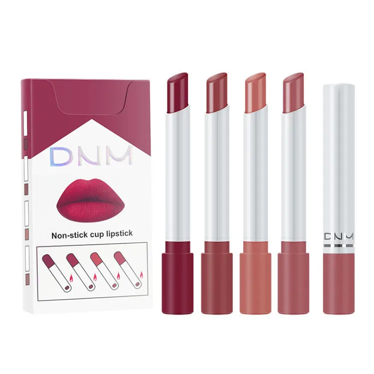 Инновационный дизайн 4 цвета матовая водостойкая длительная коробка для губ