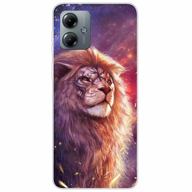 Чехол для Motorola Moto G14 с изображением животных |