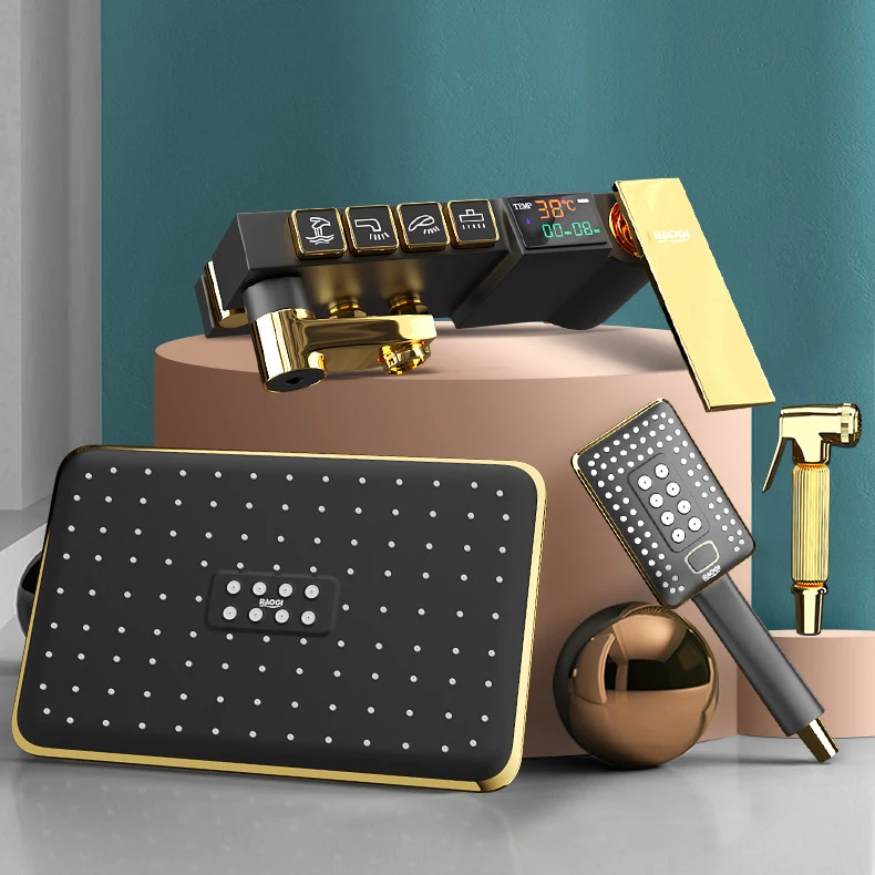 Набор для душа латунный качественный смеситель горячей и холодной воды белый