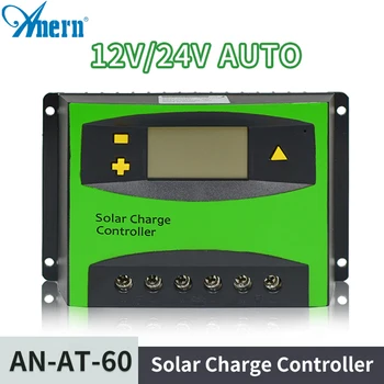 60A 12V/24V LCD Display Solar Charge Controller  PWM / MPPT 10A 20A 30A 40A 50A Auto Regulator for Solar Panels controller light