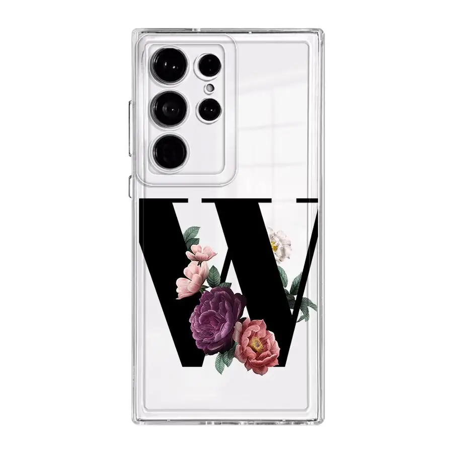 L ljubal Letter S-X Прозрачный мягкий чехол для Samsung Galaxy S24 S25 Ultra S20 FE S21 S22 Plus S23 Note 20