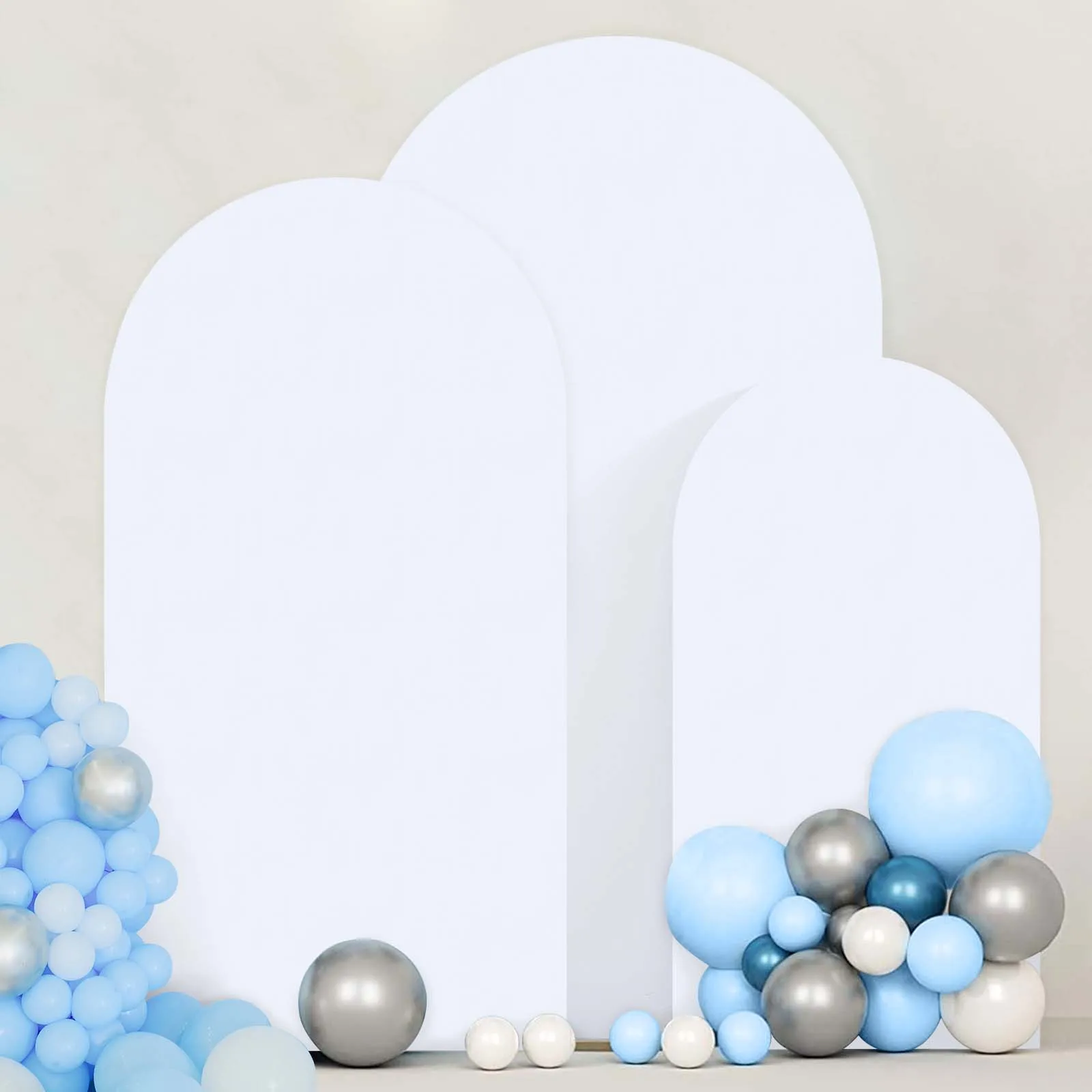 Элегантный белый фотографический набор из трех предметов. Простая установка.