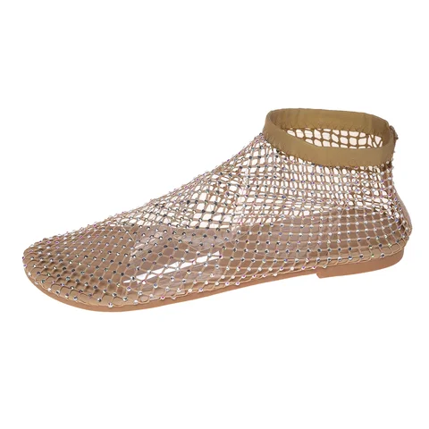 Женские повседневные сетчатые сандалии на низком каблуке, модель 2023 года, модная обувь из искусственной кожи на квадратном каблуке, женские сандалии