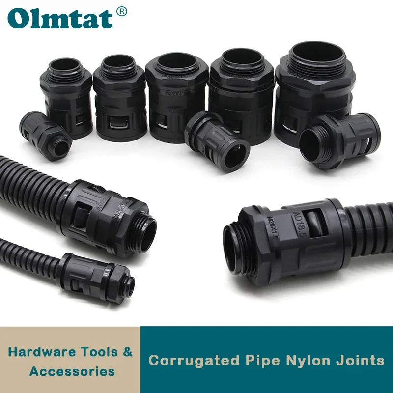 Концевые фитинги для полипропиленовой гофрированной трубы AD13 AD15.8 AD18.5 AD21.2 AD25 AD28.5