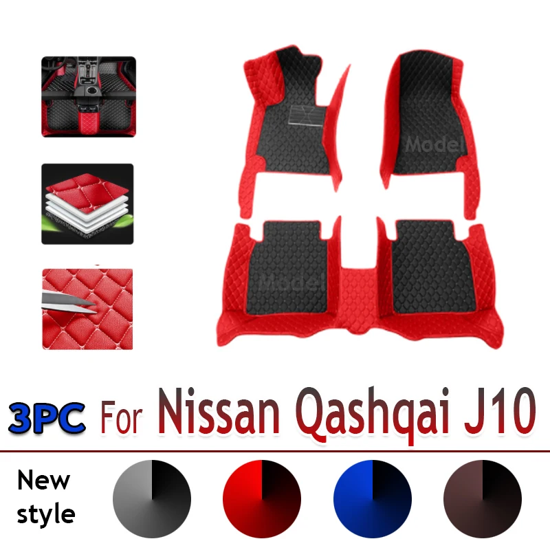 

Custom Made Leather Car Floor Mats For Nissan Qashqai J10 2007 2008 2009 2010 2011 2012 2014 Carpets Rugs Foot Pads Accessories