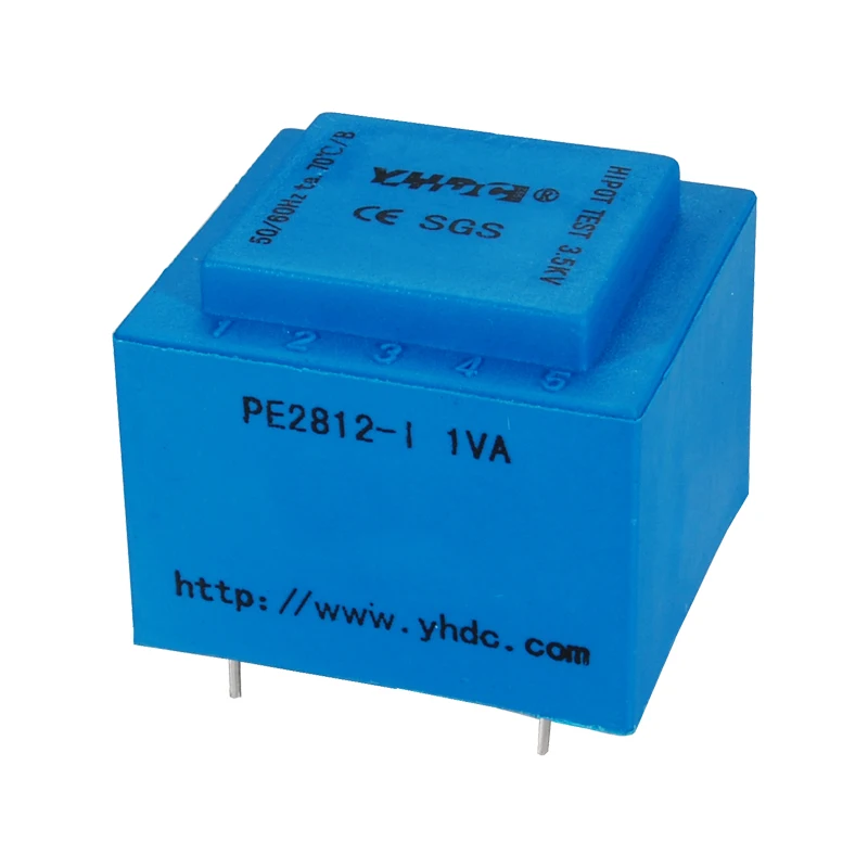 Инкапсулированный предохранительный изолирующий трансформатор PE2812-I 1 ВА 110 В/12 В