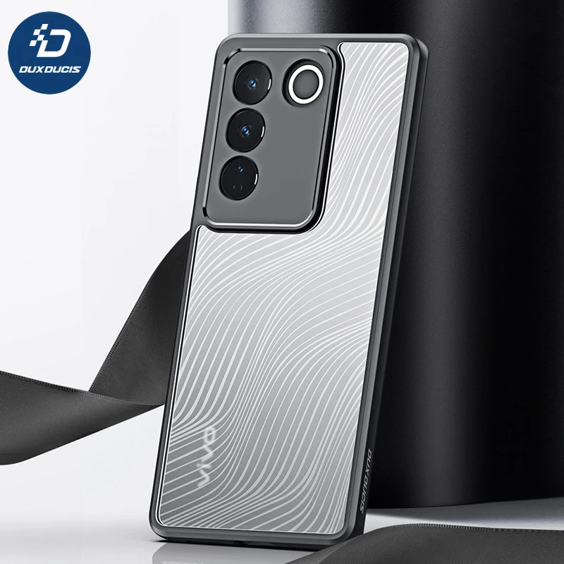 

For Vivo S16 V27 Pro Case DUX DUCIS Aimo Series PC+TPU Flowing Line Matte Anti-fingerprint Cover For VIVO V27 S16
