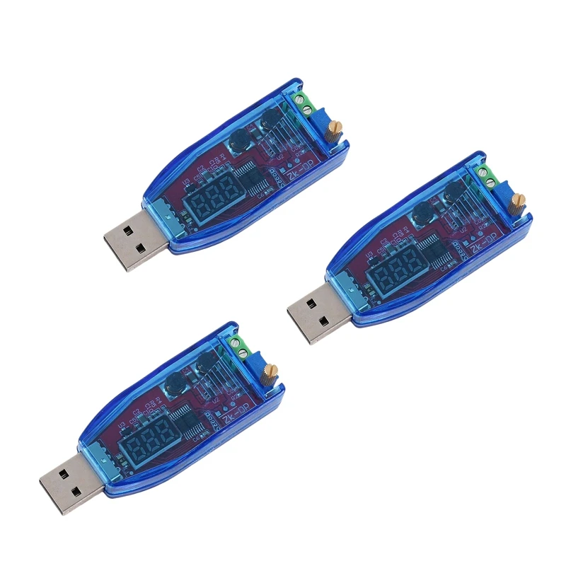 

3X Dc-Dc USB Adjustable Step Up/Down Power Supply Voltage Regulator Module 5V-24V
