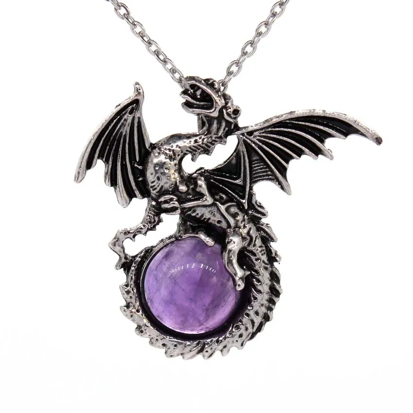 KFT, винтажное ожерелье с драконом-мушкой, ожерелья с естественной искусственной цепочкой для женщин, ожерелья с розовым кварцем и тигровым глазом, ювелирные изделия