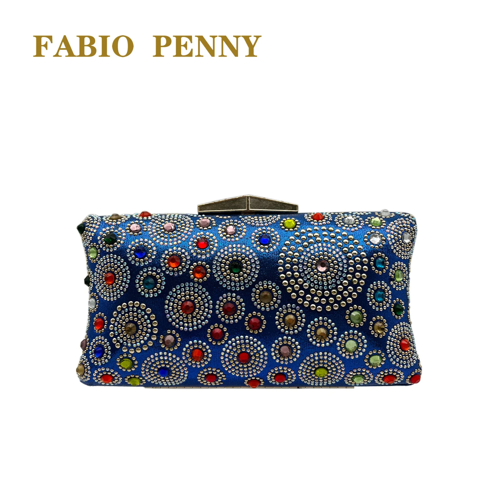

African mama multi-color bright diamond design ladies bag Dinner dress with elegant ladies clutch bag