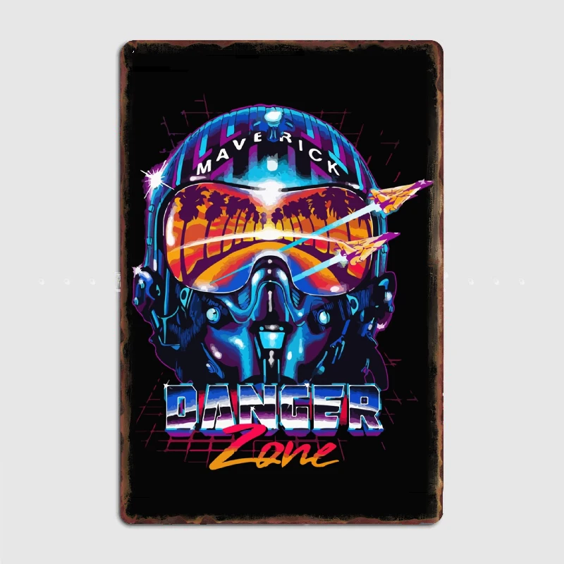 

Top Gun Maverick Helmet Poster Metal Plaque Cinema Kitchen Wall Design Painting Décor Tin Sign Posters