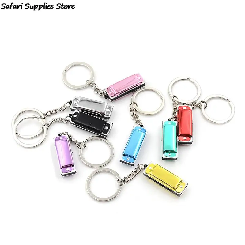 1 шт. 4 отверстия 8 тонов Мини гармоника музыкальный инструмент брелок детская