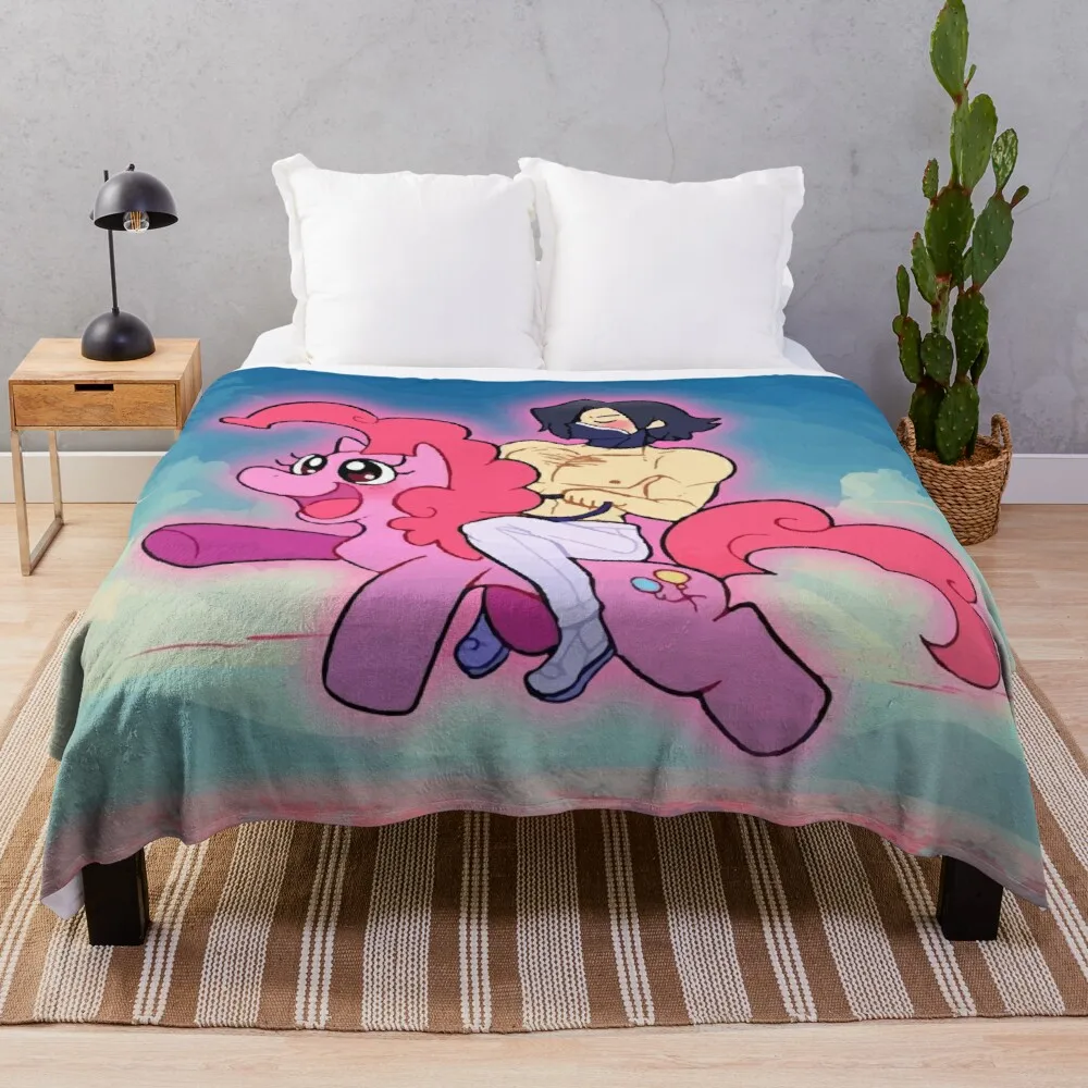 

Aphmau Zane Pink Pony Throw Blanket travel blanket comforter blanket kawaii blanket