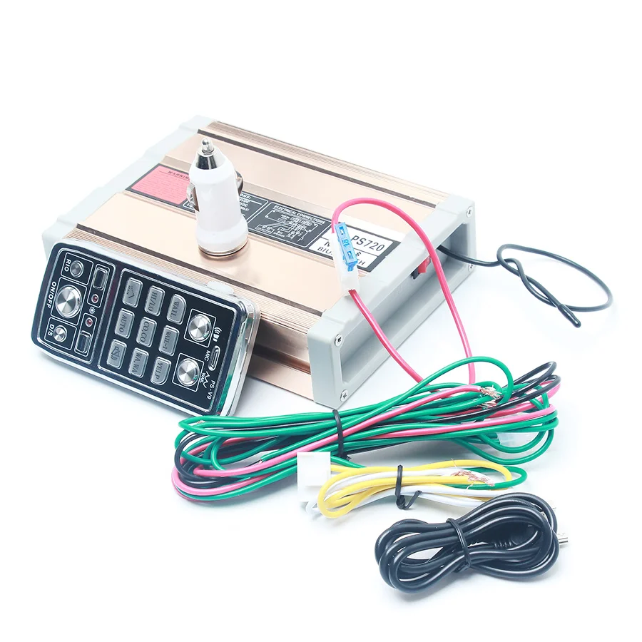 200 Вт Беспроводная Автомобильная полицейская сирена PS720 с MP3 bluetooth усилителем