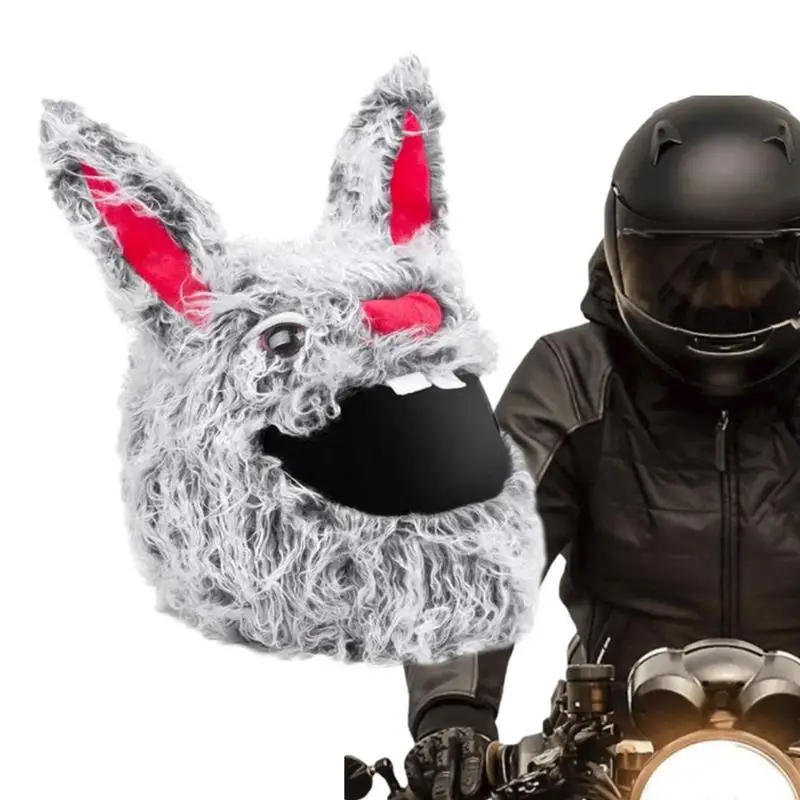 

Cover Sleeve For Motorbike Helmets Decorative Hard Hat Fluffy Sleeves Anti-scratch Dirtproof Plush Protector Stuffed Animal