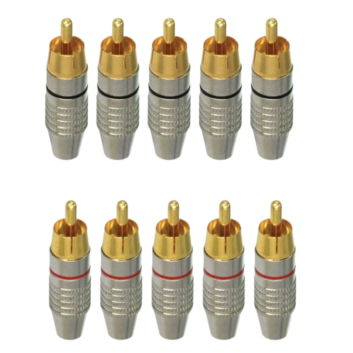 

RCA штекер под пайку золоченый аудио-видео кабель адаптер