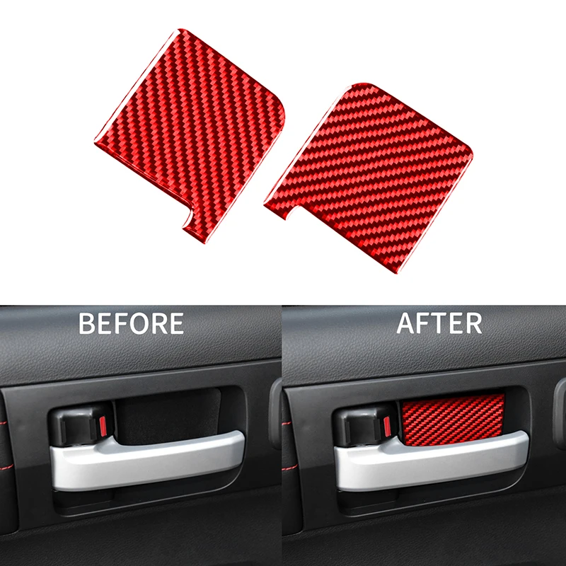 

1 Set Red Left Right Drive Auto Inner Door Bowl Scratch Resistant Sticker Fit for Toyota Tundra 2014-2018 Interior Accessories