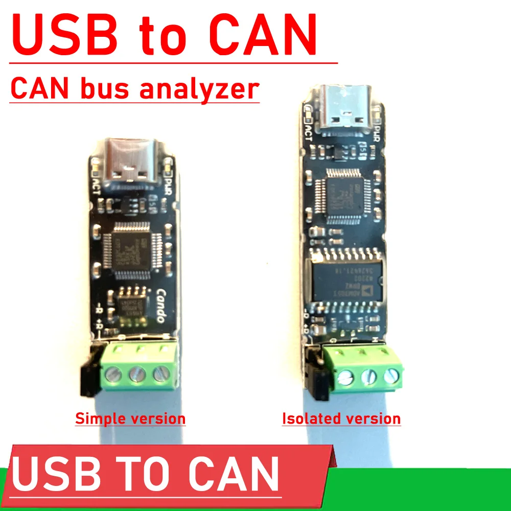 

Модуль преобразования USB в CAN/CAN отладочный адаптер/CAN-анализатор шины для Windows/Linux win10 общение по отладки