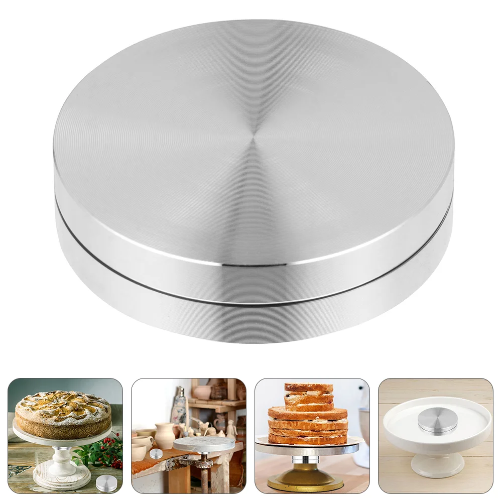 

Cake Turntable Bearing Stand Base Rotating Table Decorating Plate Revolving Axle Alloy Baking Swivel Aluminium Trayturnerround