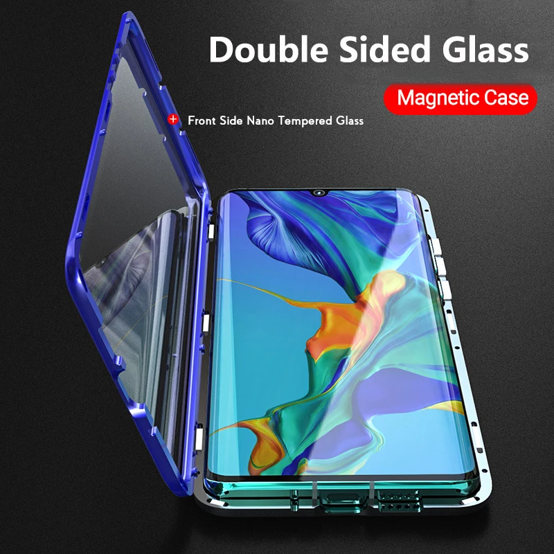 

Magnetic Double Side Glass Case For Xiaomi Redmi Note 10 9 8 Pro 9S 8T Redmi 9 9A 9C Xiaomi 10T CC9 Pro Full Protection Cover