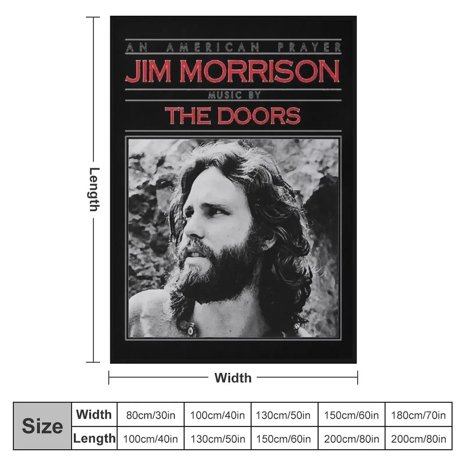 Фланелевое одеяло Американская молитва Джим Моррисон