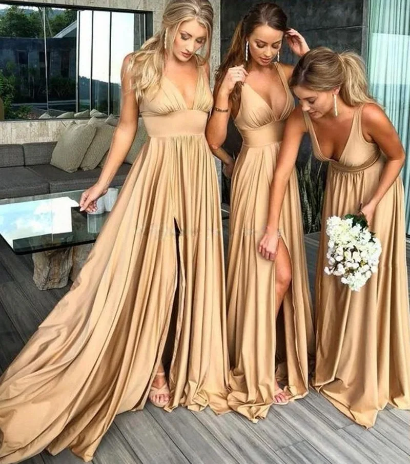 

2022 Suspender Deep V Dress Bridesmaid Dress New Style Evening Dress