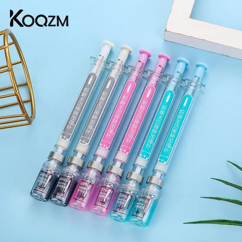 1Pcs Creative Syringe Modelling Neutral Pen Gel Signature Pens Students Nurse Gift Black Water Kawaii Student Stationery - купить по