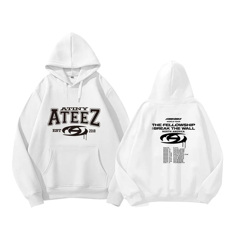 Ateez-BREAK THE WALL-world Tour новый альбом такая же периферийная толстовка с капюшоном