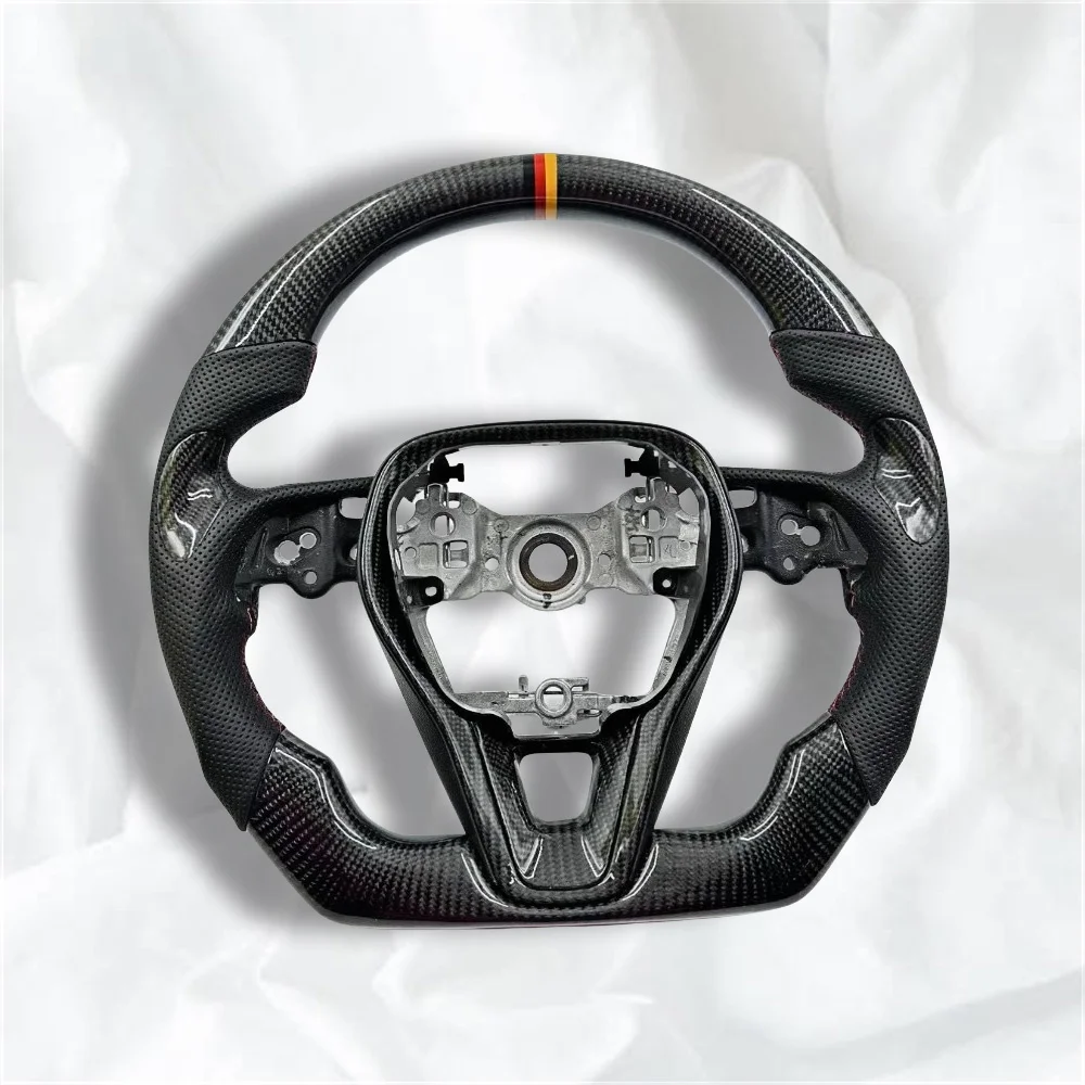 Кожаное рулевое колесо из углеродного волокна для Toyota Harrier Venza RAV4 Highlander Kluger Camry
