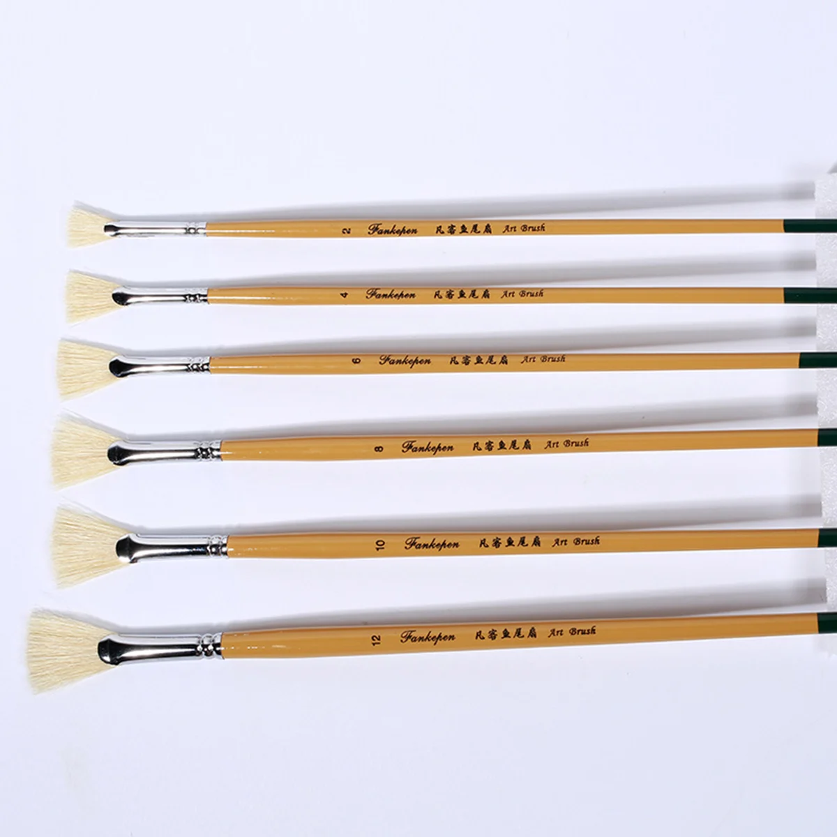

6 PCS Artist Paint Brushes Fan Brushes Weasel Hair Brushes Oil Paint Brushes Watercolor Brushes Artists Professional Art