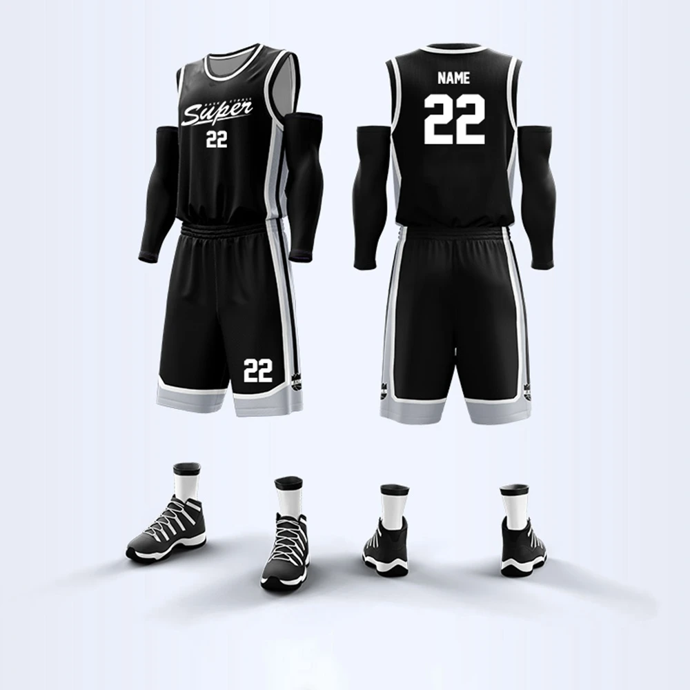 Summer 2023 New Men's Basketball Jersey Youth Breathable Jersey Sports Training Apparel Set Quick Dried University Team Kit