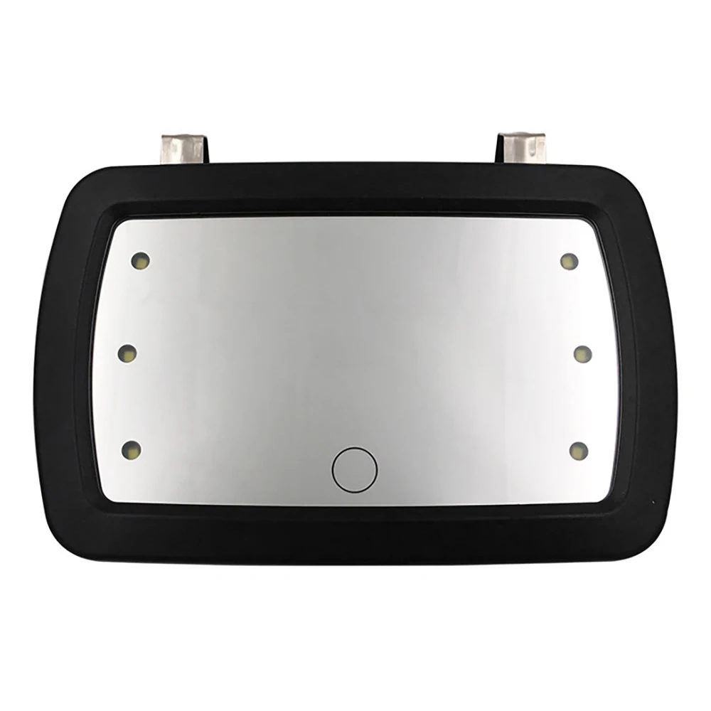

Car Sun Visor Mirror with LED Lights Makeup Sun-Shading Cosmetic Mirror Clip Make Up Mirror with Press Screen for