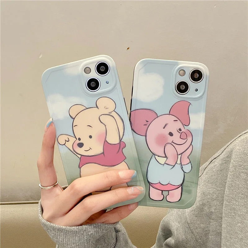 

disney winnie the pooh Piglet Phone Cases For iPhone 13 12 11 Pro Max XR XS MAX X Back Cover