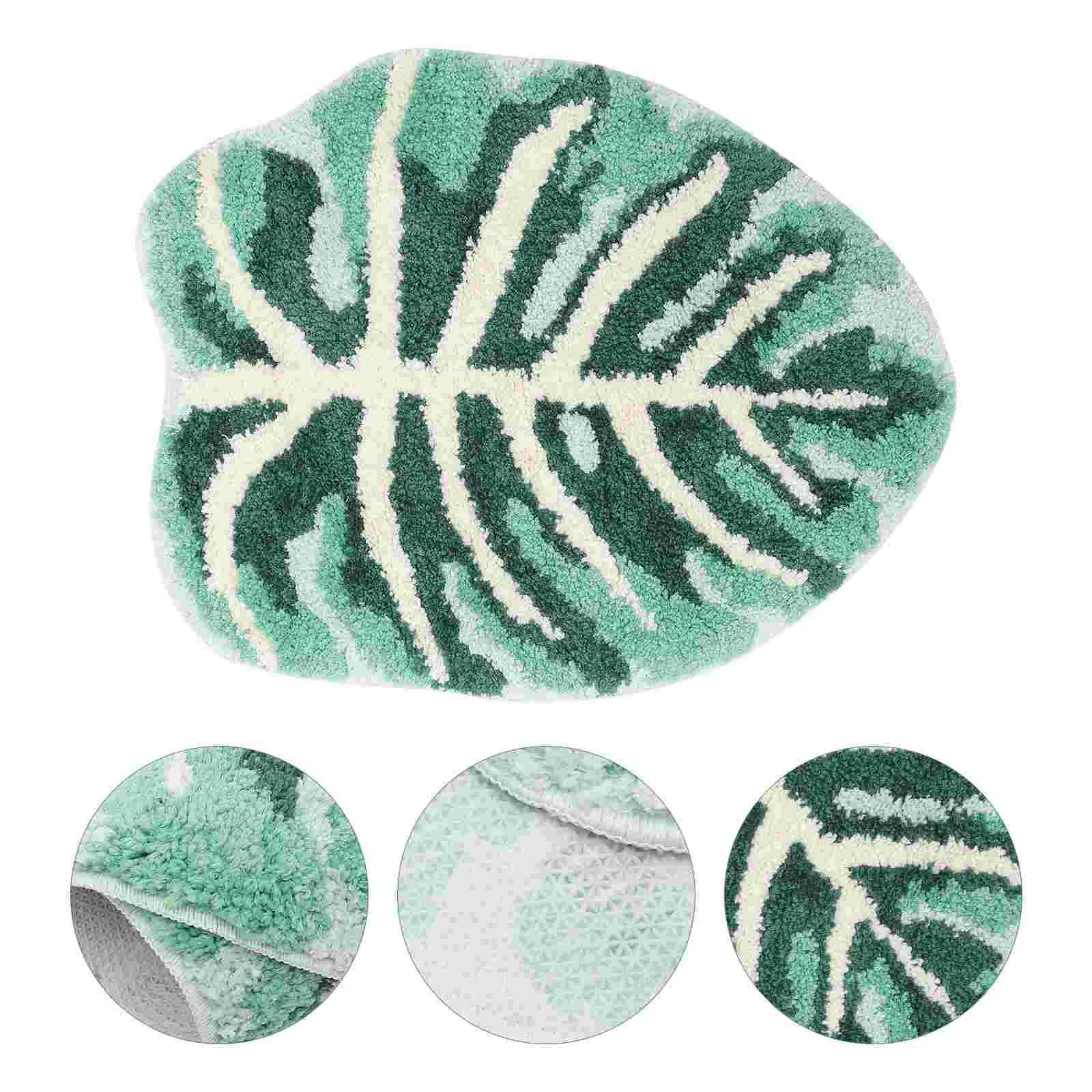 

Floor Mat Cushion Skid Bathroom Water Shower Rugs Bath Leaf Mats Absorbent Absorbing Pad Anti Kitchen Non Reusable Bedroom Door