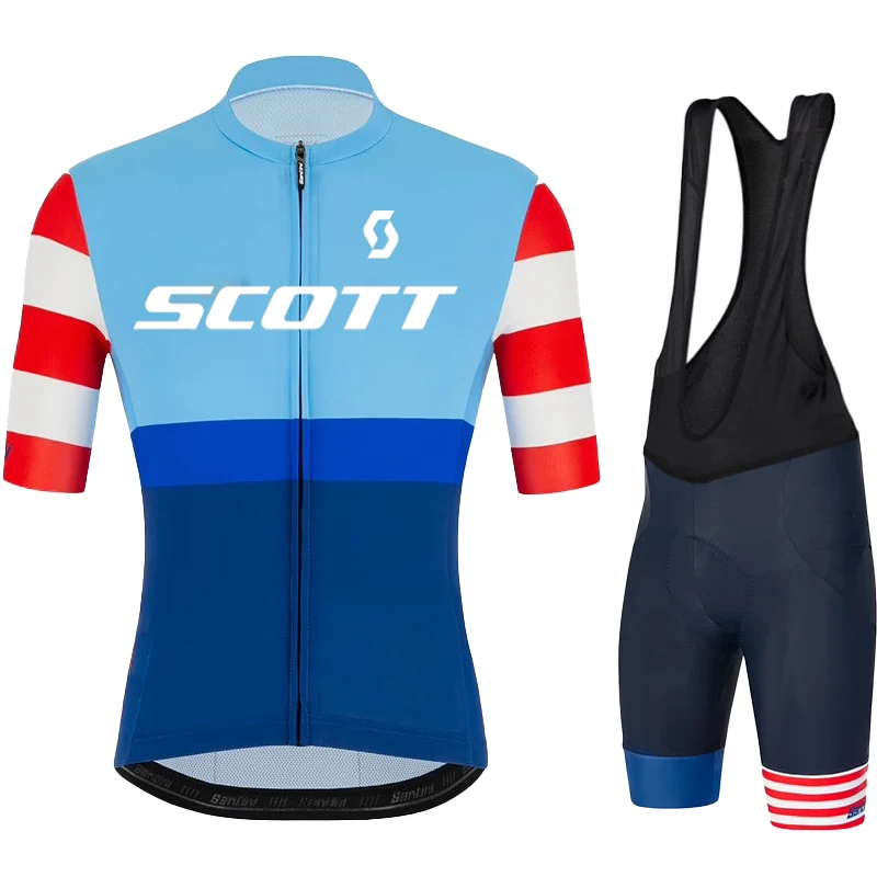 

SCOTT Men's Cycling Jersey Shorts Uniform Summer Clothing 2022 Teams Professional Shirt Pants Gel Mtb Pro Man Clothes Tricuta