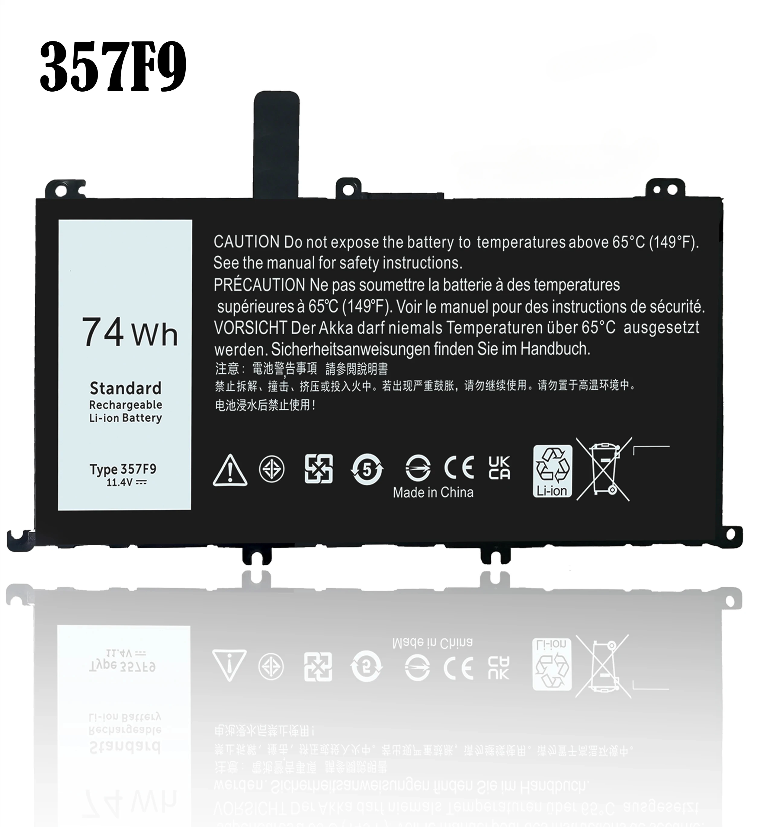 357F9 Аккумулятор для ноутбука Dell Inspiron 15 7000 7559 7557 7566 7567 5576 5577 INS15PD-1748R 0GFJ6 71JF4 071JF4 0357F974wh