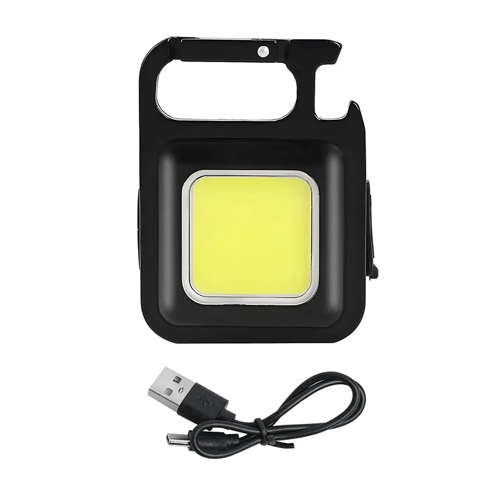 

Портативный Светодиодный Фонарик-брелок, Многофункциональный Мини-фонарь COB Для Кемпинга, Перезаряжаемый Через USB